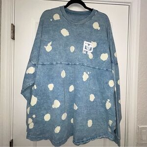 Walt Disney World Bleach Denim Spirit Jersey Shirt Top